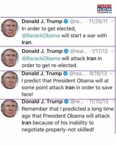 Trump's previous view on iran